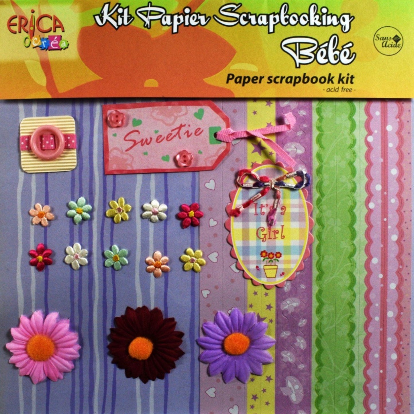 Kit Folhas Álbum Nascimento Menina